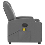 vidaXL Fauteuil de massage inclinable Gris foncé Tissu