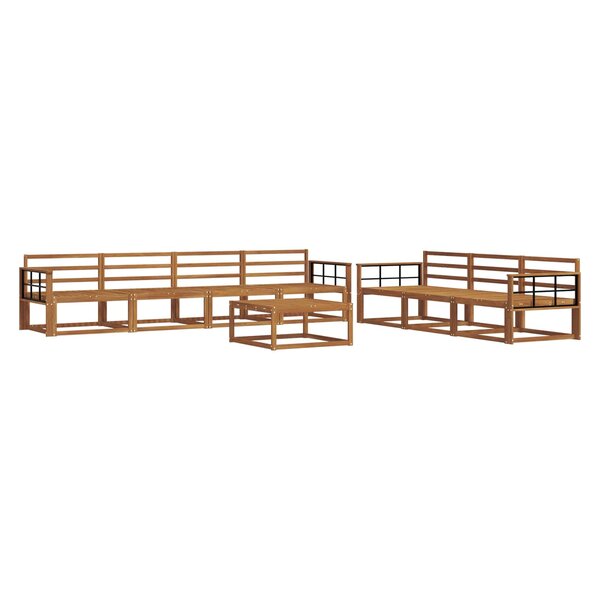 vidaXL Ensemble de canapés d'extérieur 8 Pièces Naturel