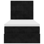 vidaXL Cadre de lit ottoman avec matelas noir 90x200 cm velours