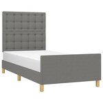 vidaXL Cadre de lit sans matelas avec tête de lit 80x200cm tissu
