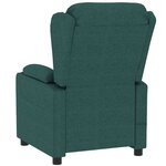vidaXL Fauteuil inclinable électrique Vert foncé Tissu