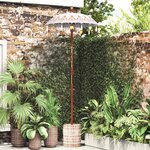 vidaXL Parasol balinais avec base Crème 95 x 95 x 260 cm