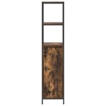 vidaXL Meuble de salle de bain avec étagères chêne fumé 36x35x165 cm