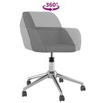 vidaXL Chaises pivotantes à manger lot de 2 Gris clair Tissu