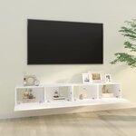 vidaXL Meubles TV muraux 2 Pièces blanc 100x30x30 cm bois d'ingénierie