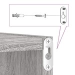 vidaXL Étagères Murales 2 Pièces Gris 26 x 15 x 26 cm Bois d'ingénierie