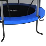 vidaXL Trampoline avec filet de sécurité Rond 140x160 cm Bleu