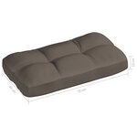 vidaXL Coussins de canapé palette 7 Pièces Taupe