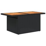 vidaXL Salon de jardin avec coussins 2 Pièces noir résine tressée acacia