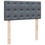 vidaXL Cadre de lit ottoman avec matelas gris foncé 200x200 cm velours