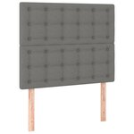 vidaXL Sommier à lattes de lit avec matelas et LED Gris foncé 90x190cm