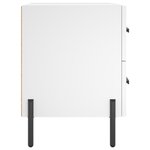 vidaXL Tables de chevet 2 Pièces blanc 40x35x47 5 cm bois d’ingénierie