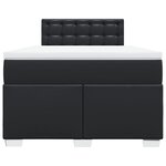 vidaXL Sommier à lattes de lit matelas Noir 120x200 cm Similicuir