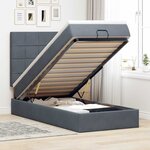 vidaXL Cadre de lit ottoman et matelas gris foncé 90x200 cm velours