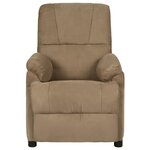 vidaXL Fauteuil inclinable taupe tissu microfibre