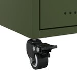 vidaXL Table de chevet vert olive 36x39x43 5 cm acier