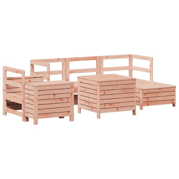 vidaXL Salon de jardin 7 Pièces bois massif sapin de douglas