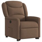 vidaXL Fauteuil inclinable Marron Tissu