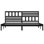 vidaXL Cadre de lit sans matelas noir bois massif de pin 200x200 cm