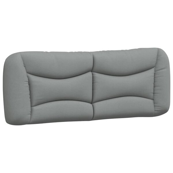 vidaXL Coussin de tête de lit gris clair 140 cm tissu