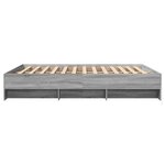 vidaXL Cadre de lit sans matelas sonoma gris 160x200cm bois ingénierie