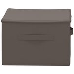vidaXL Boîte de rangement 24 Pièces Gris 43 x 34 x 23 cm Tissu intissé