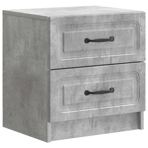 vidaXL Cabinet de chevet avec tiroir Gris béton 43 x 34 5 x 44 5 cm