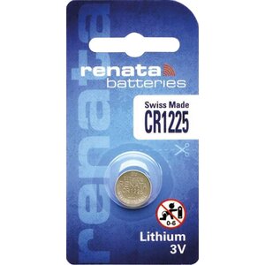 Blister de 1 Pile bouton lithium CR1225 3V 48 mAh RENATA
