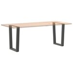 vidaXL Pieds de table à manger en forme de V 2 pièces Anthracite 60 x (72-73 3) cm Acier