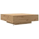vidaXL Table basse Chêne artisanal 100 x 100 x 31 cm Bois d'ingénierie
