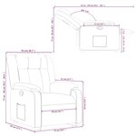 vidaXL Fauteuil inclinable Rouge Similicuir