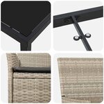 vidaXL Ensemble de salle à manger pour jardin 3 Pièces Gris clair