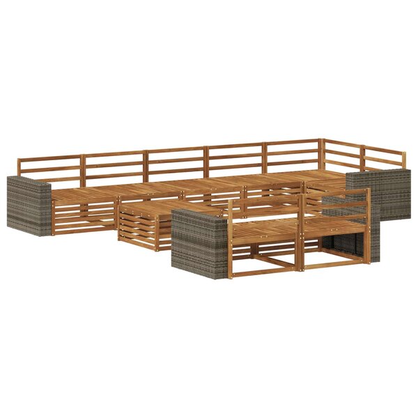 vidaXL Ensemble de canapés d'extérieur 9 Pièces