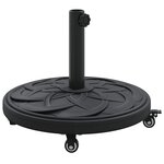 vidaXL Pied de parasol 15.35 kg Noir Fer Circulaire