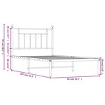 vidaXL Cadre de lit métal sans matelas avec tête de lit blanc 80x200cm