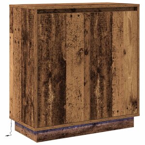 vidaXL Buffet LED Bois ancien 71 x 34 5 x 75 cm Bois d'ingénierie