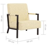 Vidaxl fauteuil crème similicuir