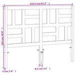 vidaXL Tête de lit cire marron 150 cm bois massif de pin