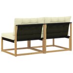vidaXL Sofa de milieu extérieur Bois d'acacia massif et Textilène