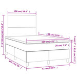 vidaXL Sommier à lattes de lit et matelas bleu foncé 120x190cm velours