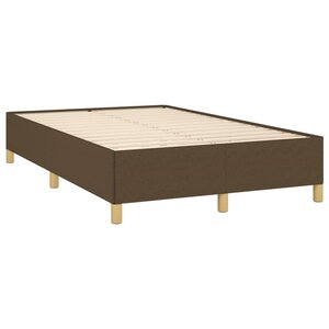 vidaXL Cadre de lit marron foncé 120x190 cm tissu