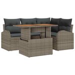 vidaXL Ensemble de canapé de jardin 5 Pièces Gris 100 x 55 x 73 cm