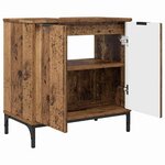 vidaXL Ensemble de mobilier de salle de bain 3 Pièces Bois Ancien