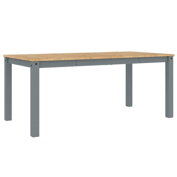 vidaXL Table à manger Panama gris 180x90x75 cm bois massif de pin