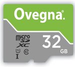 Carte mémoire Ovegna MicroSDXC UHS-I Ultra, Vitesse de Lecture Allant Jusqu'à 100MB/S, Classe 10, U1, avec Adaptateur et boitier (32 Go)