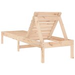 vidaXL Chaise longue 199 5x60x74 cm bois massif de pin