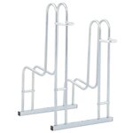vidaXL Support de vélo au sol autoportant pour 2 vélos acier galvanisé