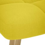 vidaXL Chaise à bascule avec repose-pied jaune clair tissu