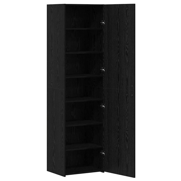 vidaXL Haut Armoire Chêne noir 50 x 42 5 x 185 cm Bois d'ingénierie