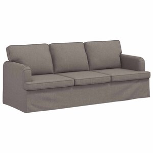 vidaXL Canapé Taupe 201 x 80 x 85 cm tissu